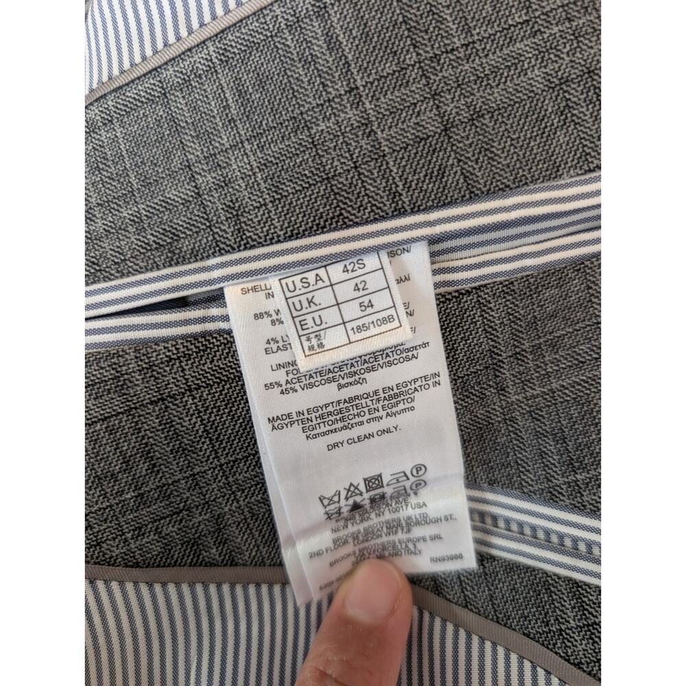 Brooks Brothers Suit Jacket 42S Gray Explorer Regent Fit (0307) - Picture 4 of 16